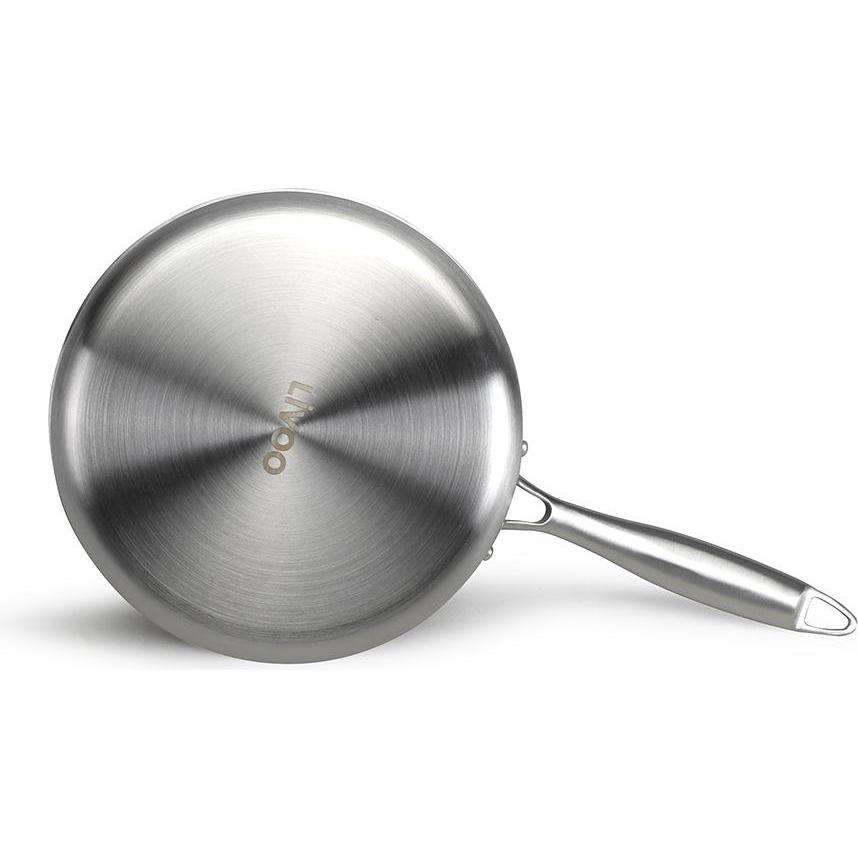 Livoo Kochtopf aus Edelstahl 20 cm, Pfanne + Kochtopf, Silber