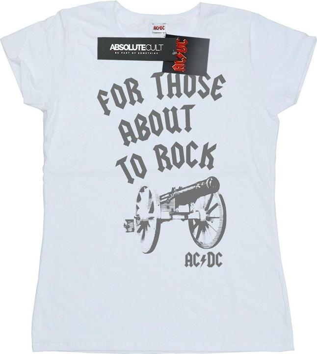 Actual product image AC/DC Womens/Ladies For Those About To Rock Cannon Cotton T-Shirt (M)