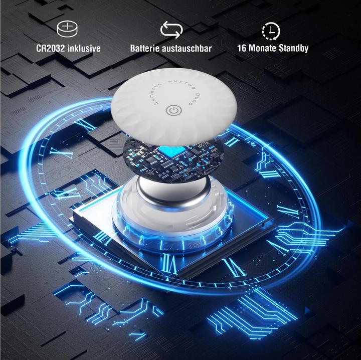 Produktbild 4smarts Standort-Finder SkyTag Duos mit Klingel f??r Fahrrad (Android, Apple)