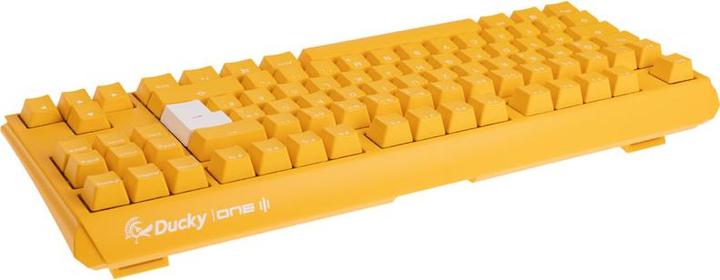 Actual product image Ducky One 3 Yellow TKL gaming keyboard, RGB LED - MX blue (Germany, Cable)