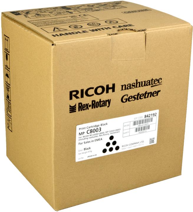 Actual product image RICOH 842192 toner black 47.000 pages Black MP C 6503 (FC)