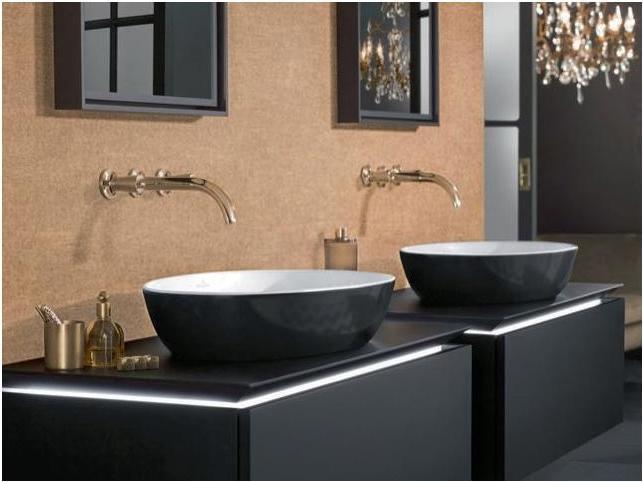 Actual product image Villeroy & Boch Countertop washbasin Artis 61 cm oval white/coal black 419861BCT8 (410 mm, 610 mm)
