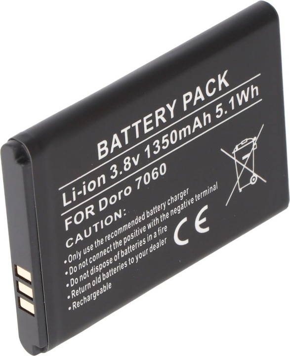 Actual product image AccuCell Doro 7060 battery, DBS-1350A