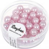 Actual product image Rayher Renaissance glass wax beads, 6mm ø, orchid, 45 p