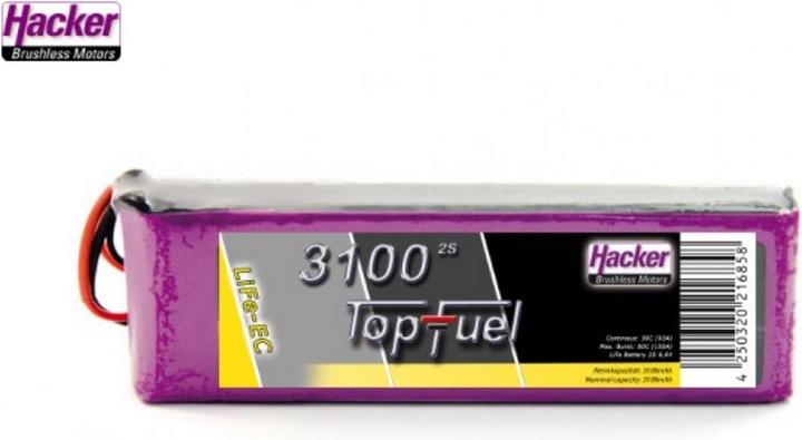 Produktbild Hacker LiFe Pack LiFe-EC 3100mAh 2S TopFuel (6.60 V, 3100 mAh)