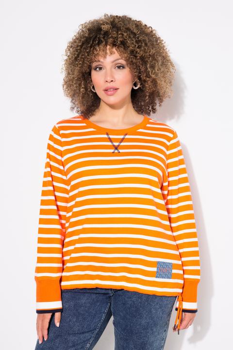 Produktbild Ulla Popken Sweatshirt, Ringel, Tunnelzug, Rundhals, Langarm (42, 44)