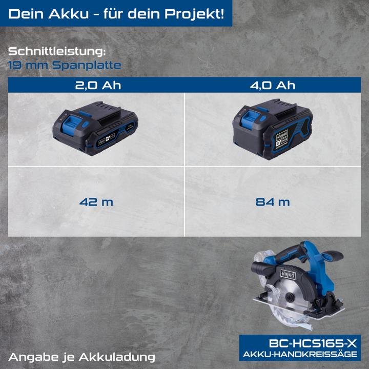 Produktbild Scheppach Akku-Handkreissäge BC-HCS165-X (DIY)