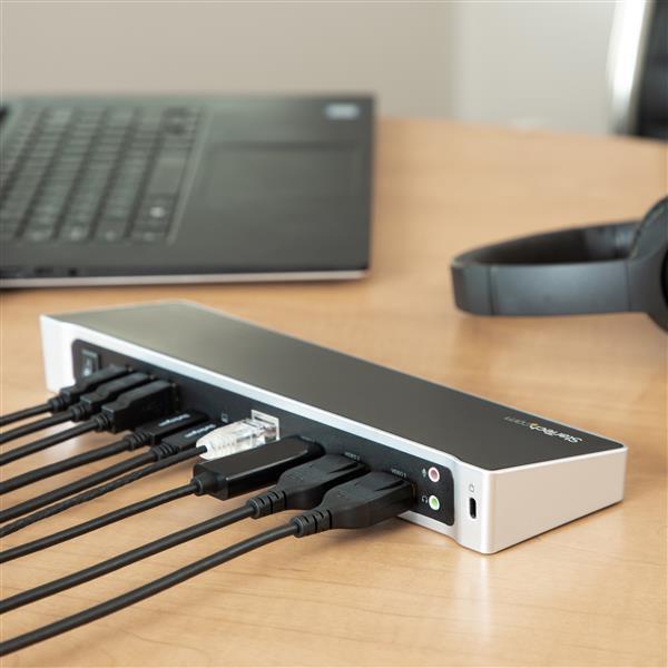 Produktbild StarTech Triple Monitor 4K USB-C Dockingstation (USB-C, 6 Ports)