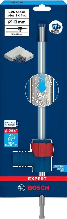 Immagine prodotto Bosch Professional Zubehör Set di punte per martello Expert SDS Clean plus-8X 12 x 200 x 350 (12 millimetri)