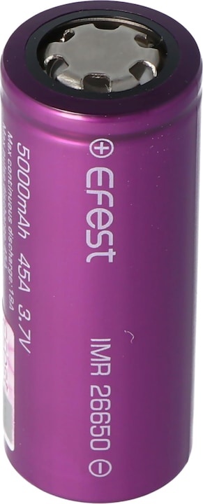 Immagine prodotto Efest Batteria ricaricabile Purple IMR26650, non protetta (1 pz., 26650, 5000 mAh)