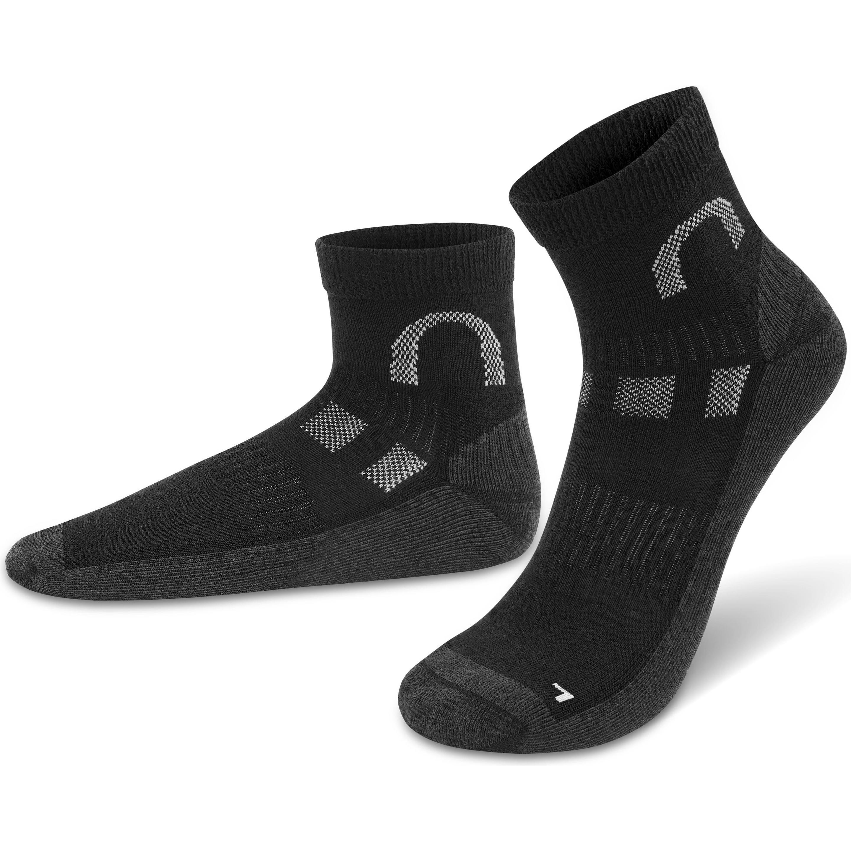 Normani, Herren, Socken, 2 Paar Merino-Kurzschaftsocken Lismore, Schwarz, (2er Pack, 39 - 42)