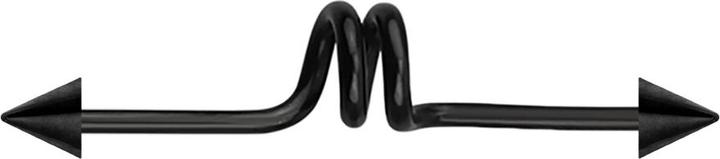 Produktbild Star Piercing Barbell schwarz twister mit zwei Cones (ohne Messing, Chirurgenstahl 316L)