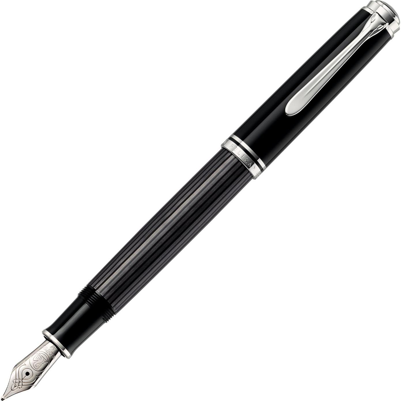 Pelikan, Schreibstifte, Füllhalter M405 Stresemann B Etui (Schwarz, Anthrazit, Silber, 1 x)