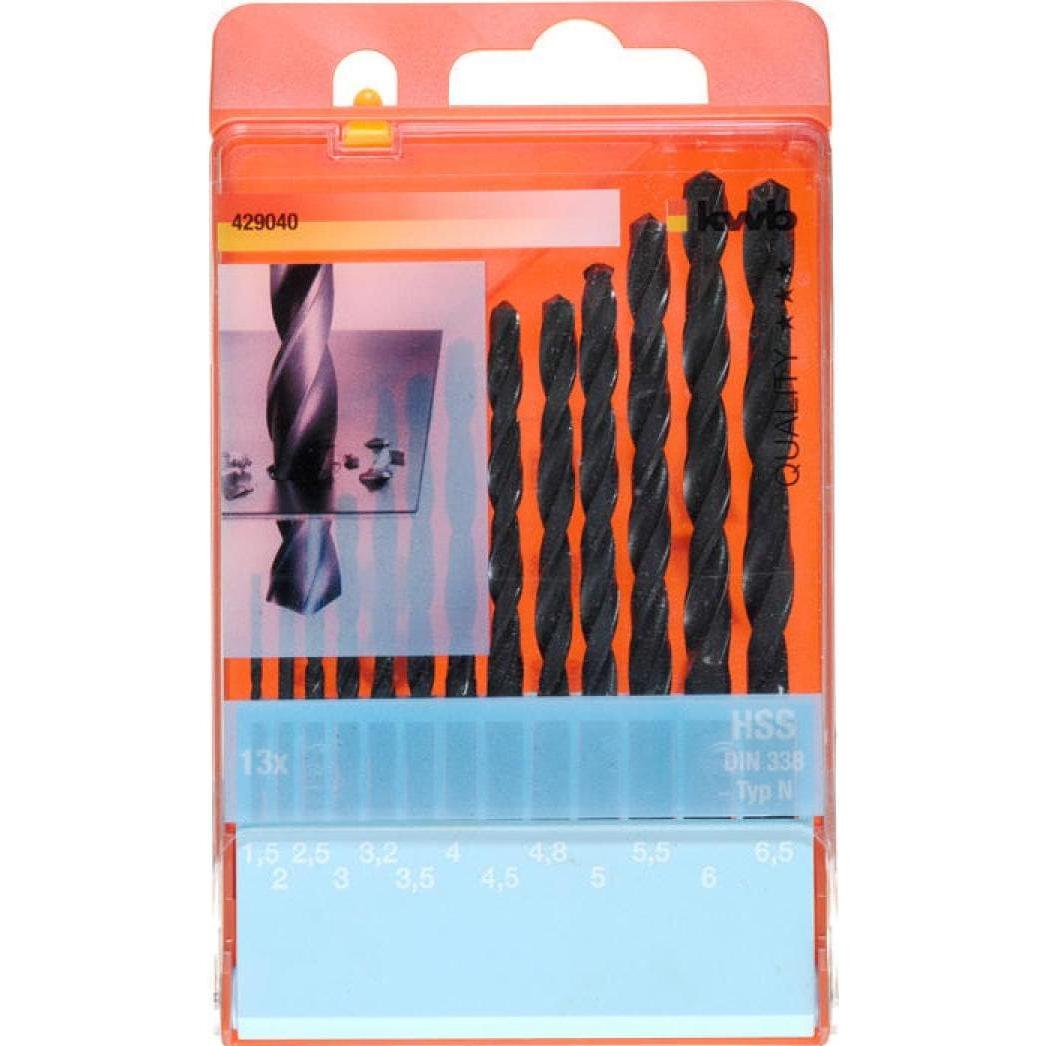 Thumbnail - kwb, Bohrereinsatz, Spiralbohrer Set 13-teilig (1.5 mm, 2 mm, 2.5 mm, 3 mm, 3.5 mm, 4 mm, 4.5 mm, 5 mm, 5.5 mm, 6 mm, 6....