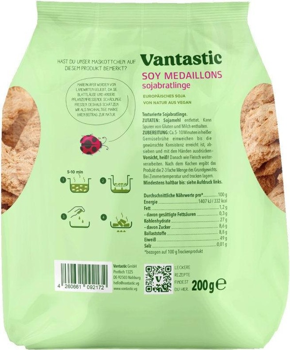 Actual product image Vantastic Foods Soy medallions (200 g)