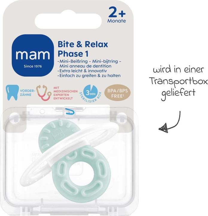 Immagine prodotto MAM Beissringe & Zahnungshilfen Beissring Bite & Relax Phase 1 - MInt