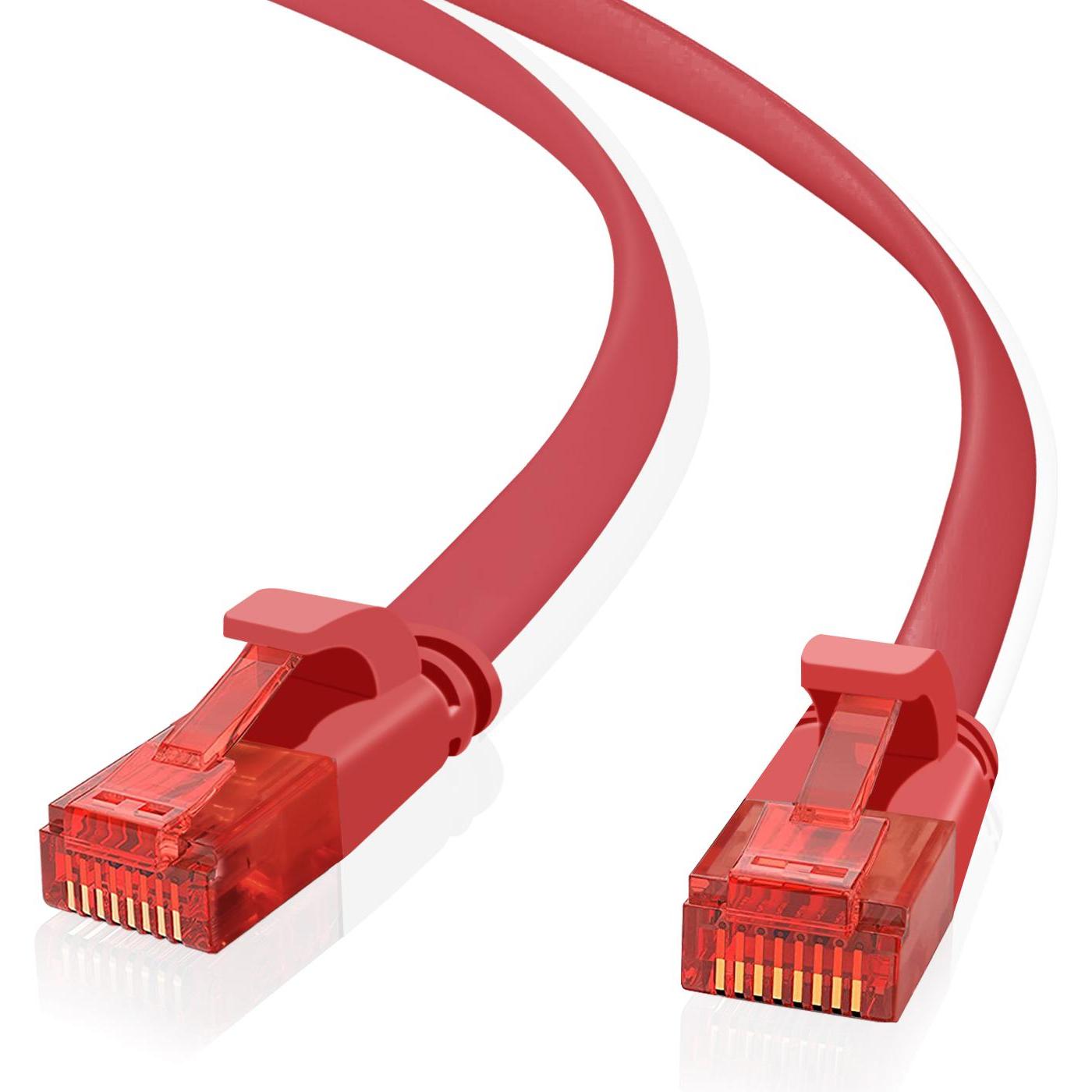 Helos ultra slim Patchkabel U/UTP Cat 6 rot 15,0m (U/UTP, CAT6, 15 m), Netzwerkkabel