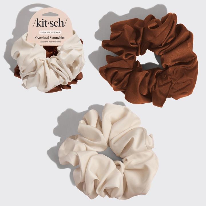Kitsch Haargummis Creme & Braun Set (Élastiques à cheveux)