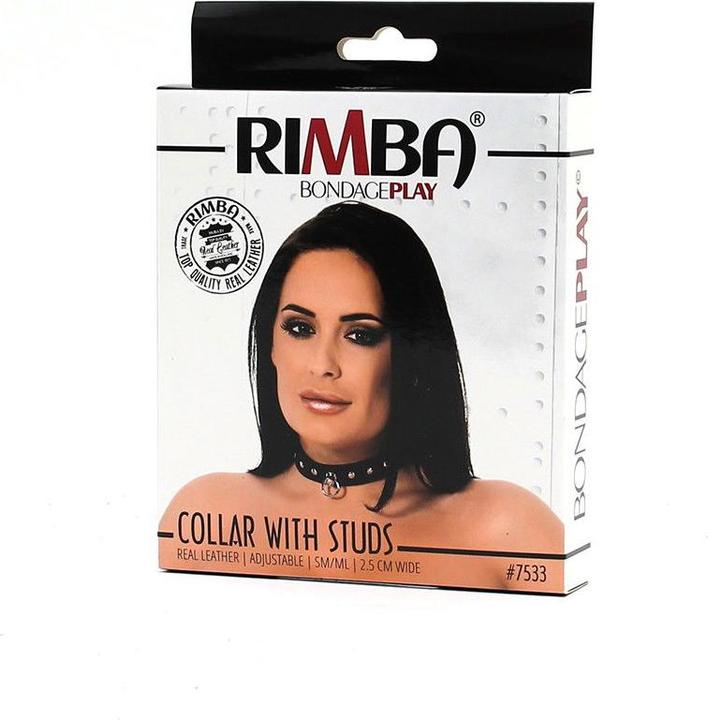 Produktbild Rimba Erotische Mode ra7533.5 Halsband Schwarzes Leder ML