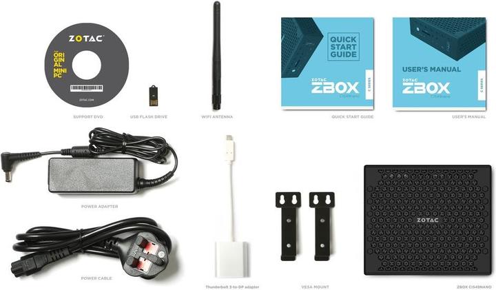 Produktbild Zotac ZBOX CI549 Nano (Intel Core i5-7300U)