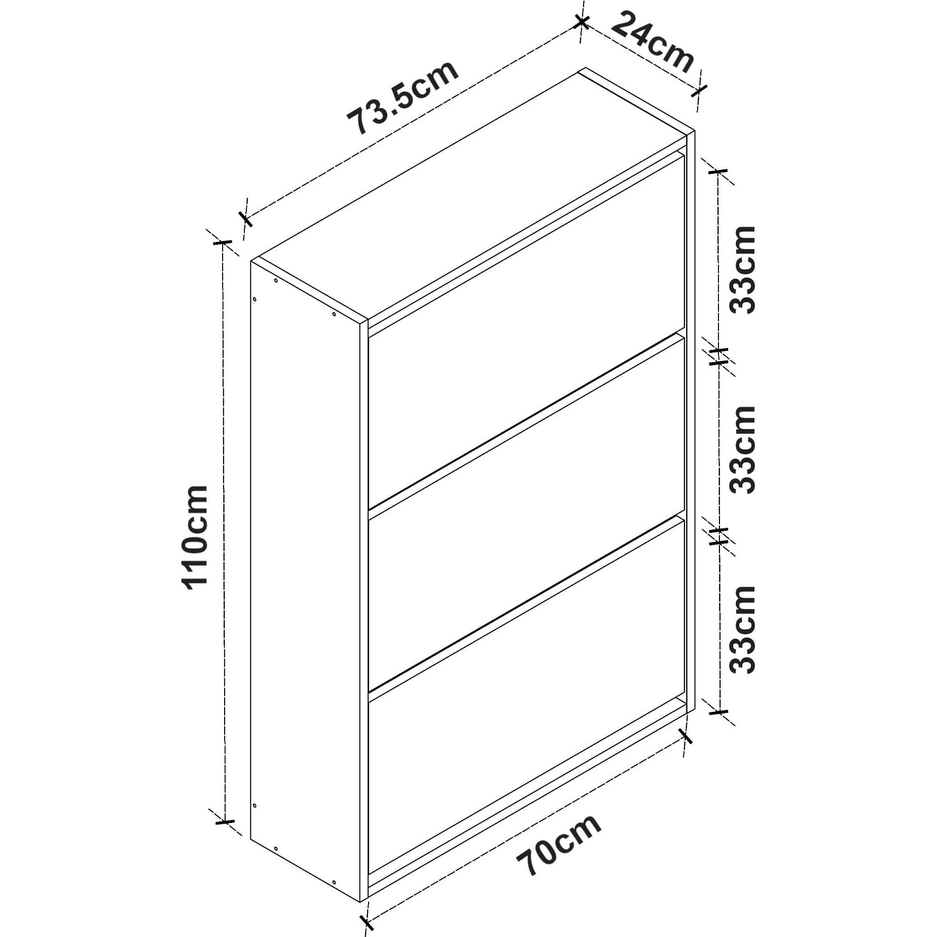 Thumbnail - En.Casa, Schuhschrank, Aurskog (110 x 73.5 x 24 cm)