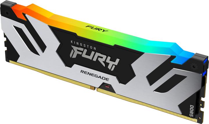 Produktbild Kingston 24GB 8000MT/s DDR5 CL38 DIMM FURY Renegade RGB Silver (1 x 24GB, 8000 MHz, DDR5-RAM, DIMM)
