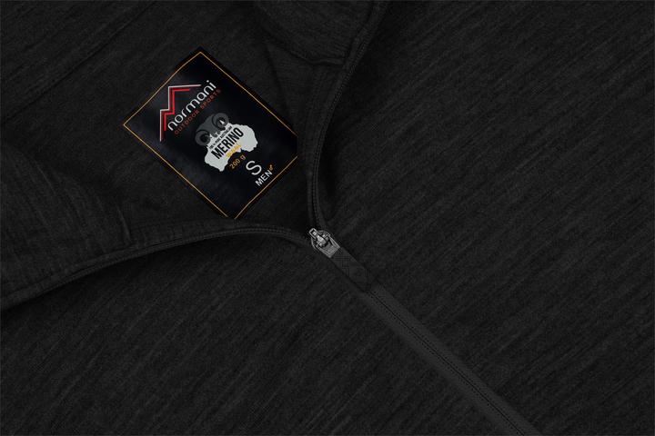 Produktbild Normani Herren Merino Langarm mit 1/4 Zipper Canberra (L)