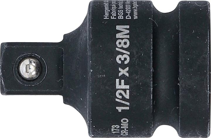 Immagine prodotto BGS Adattatore chiavi a bussola quadro interno 12,5 mm (1/2") - quadro esterno 10 mm (3/8")