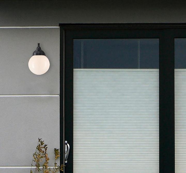 Actual product image Westinghouse Outdoor Wall Light Eddystone Sphere Opal Single Flame (E27, IP44)