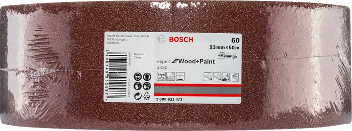 Actual product image Bosch Professional Zubehör Sanding sheet J450 Expert for Wood and Paint, 93 mm x 50 m, G60 (60)