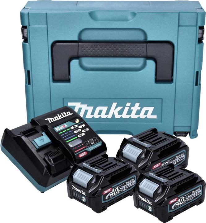 Produktbild Makita Power Source Kit 3x BL 4025 Akku 40 V max. 2,5 Ah XGTÂ + DC 40 RA LadegerÃ¤t + Makpac (40 V)