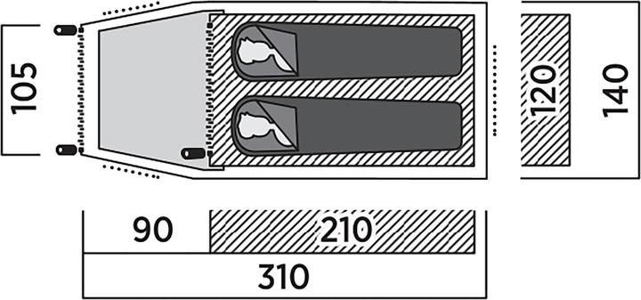 Produktbild Easy Camp Tunnelzelt Hemsedal 2 (olivgr?n, Modell 2025) (Tunnelzelt, 3 kg, 2 Personen)