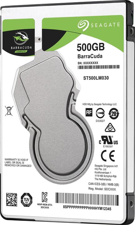 Produktbild Seagate BarraCuda (0.50 TB, 2.5", SMR)