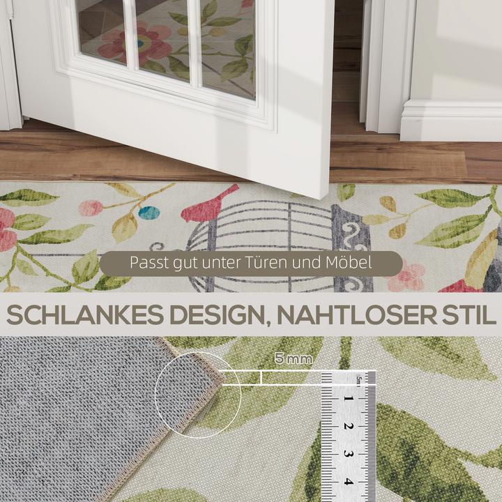 Produktbild Homcom Teppich Polyester Cremeweiss+Rosa (200 x 140 cm)