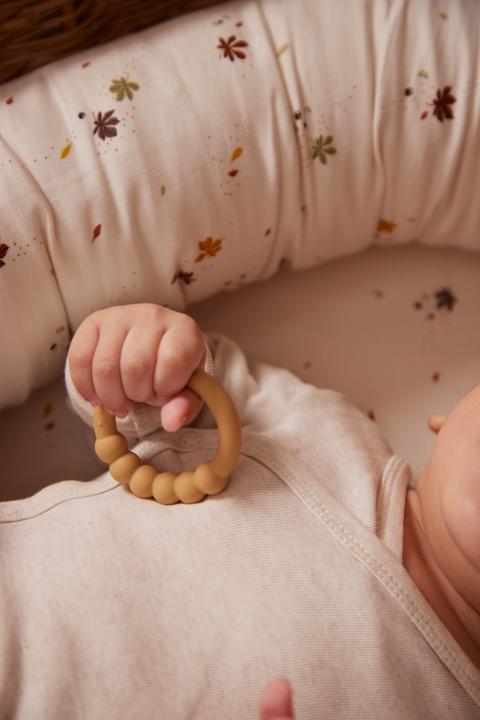 Actual product image Filibabba Silicone teething ring 2-pack - Vintage Rose (0 Months)