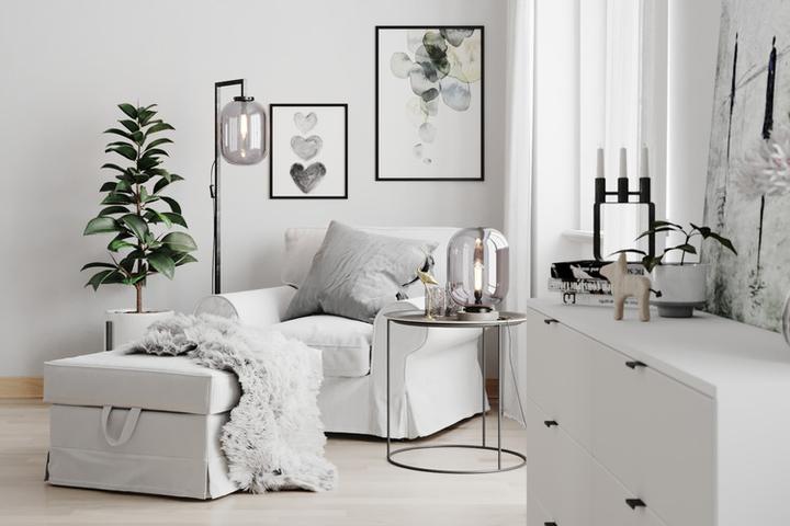 Produktbild By Rydens Stehleuchte Leola H 150 cm marmor/rauchgrau E27 4100590-4505 (E27)