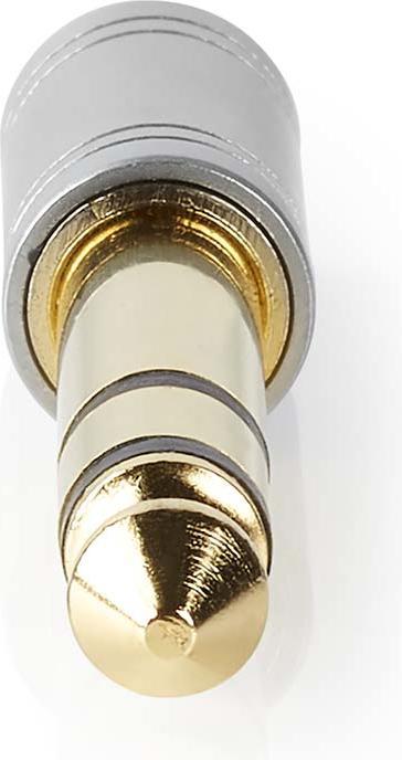 Productafbeelding Nedis Stereo Audio Adapter | 6,35 mm mannelijk | 3,5 mm vrouwelijk | Verguld | Recht | Metaal | Zilver (Jack adapter)