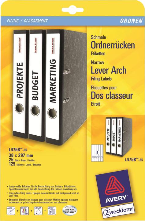 Produktbild Avery Ordner-Etiketten