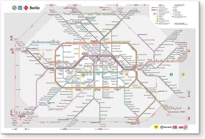 Image du produit BVG Berlin - Plan du réseau de Berlin (200 x 130 cm)