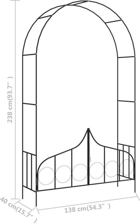 Immagine prodotto vidaXL Gartenbogen (40 cm, 138 cm)