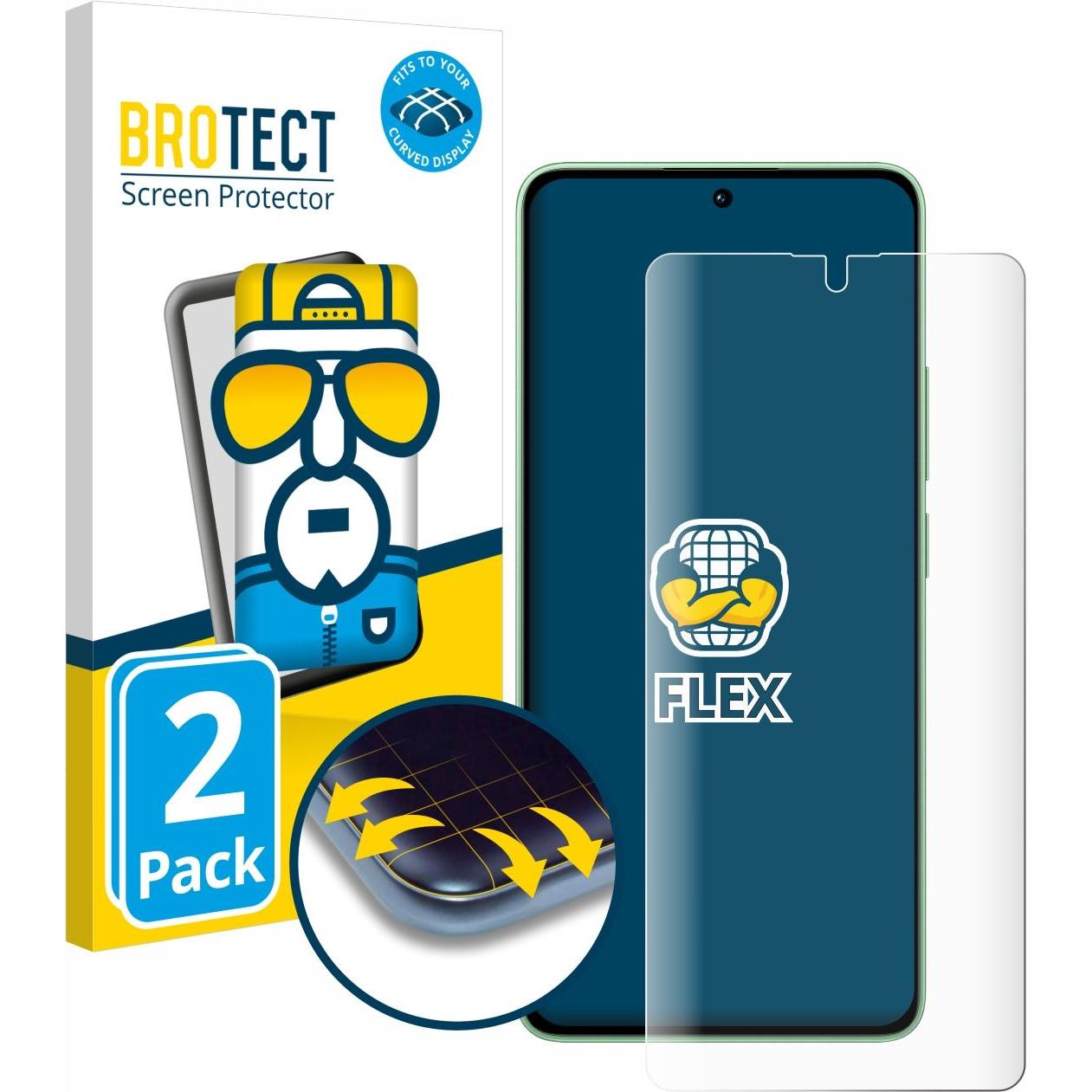 BROTECT Full-Cover Displayschutz (2 Stück, Xiaomi Redmi Note 13 4G), Smartphone Schutzfolie, Transparent