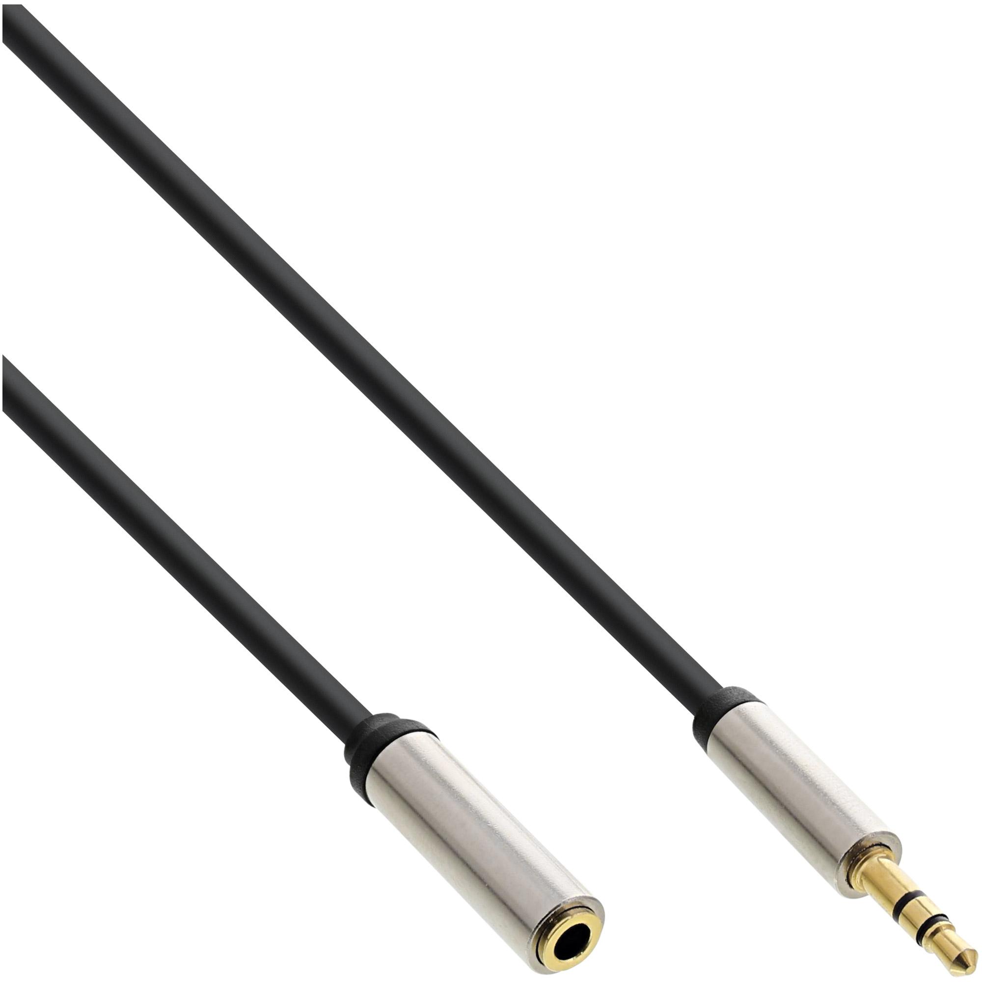 InLine Slim Audio Kabel Klinke 3 (3 m, 3.5mm Klinke (AUX)), Audio Kabel