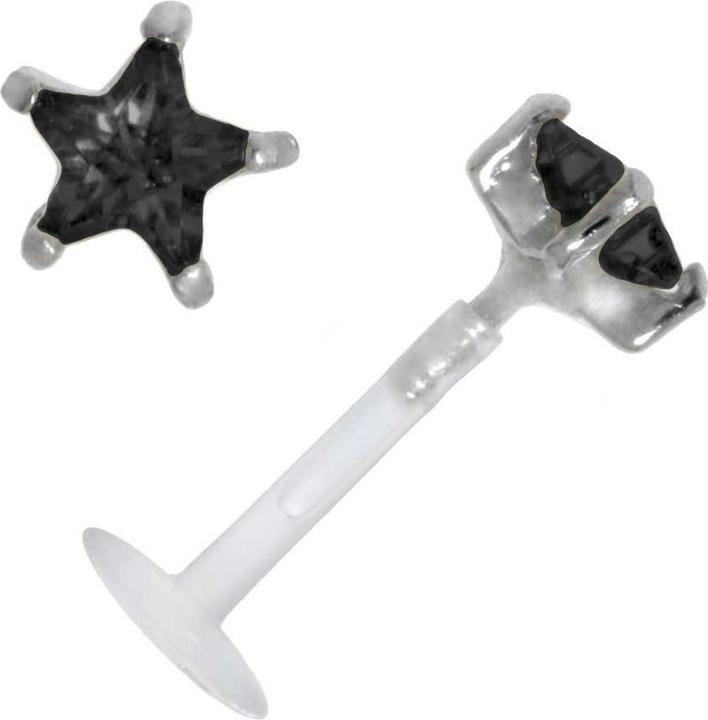 Actual product image Bijouteria Piercing for lip/Tragus (Zirconia, Bioplastic, Silver 925)
