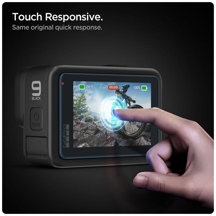 Actual product image Spigen GlasTR Slim + Film 2-Set - Zestaw szkieł i folii do GoPro Hero 12 / 11 / 10 / 9 (2 zestawy) (Hero 9, Hero 11, Hero 10, Hero 12)