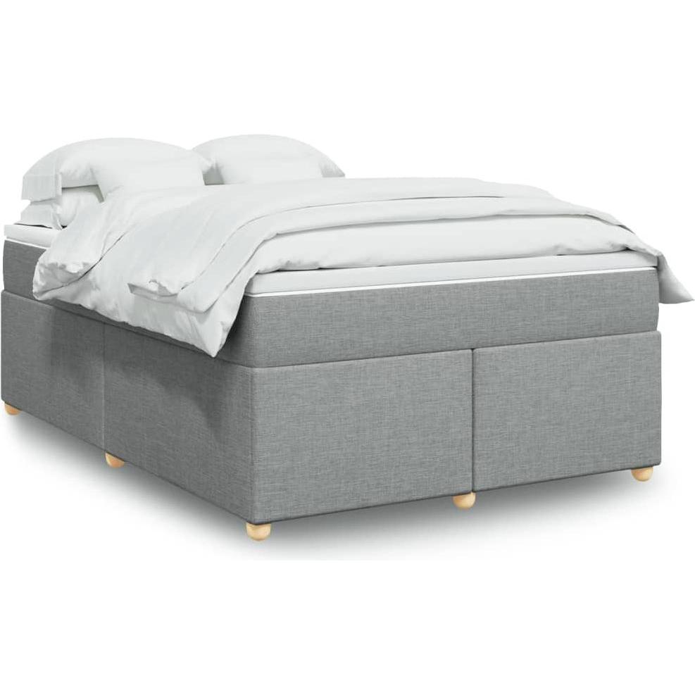 VidaXL, Bett, Bo x springbett mit Matratze 160 x 200 cm Stoff (160 x 200 cm)