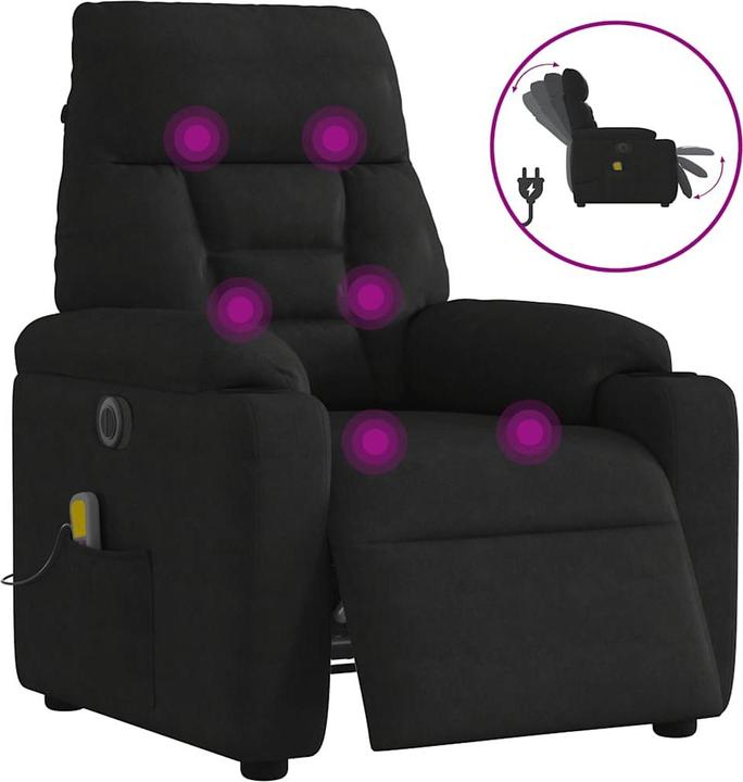 Produktbild VidaXL Massagesessel Elektrisch Schwarz Mikrofasergewebe Massagestuhl Sessel