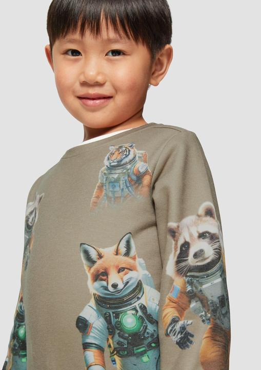 Produktbild S.Oliver Sweatshirt Sweatshirt mit All-over-Print (98)