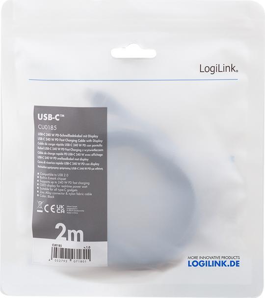 Actual product image LogiLink USB Type C - USB Type C (2 m, USB 2.0, 240 W)