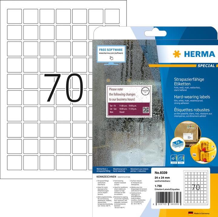 Produktbild HERMA Wetterfeste Etiketten A4