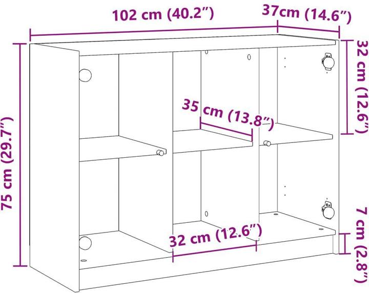 Image du produit vidaXL Sideboard (102 x 37 x 75.50 cm)